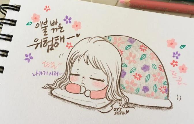 美女插画师的Q版彩铅画，治愈系画风让10万人爱上手绘
