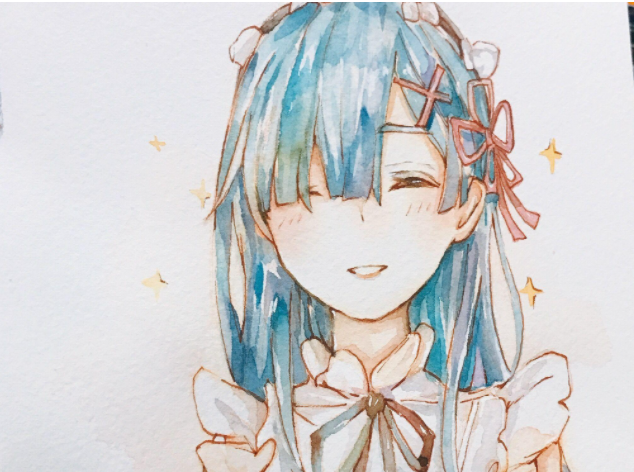 新手怎样画的水彩画？固体水彩怎么用？